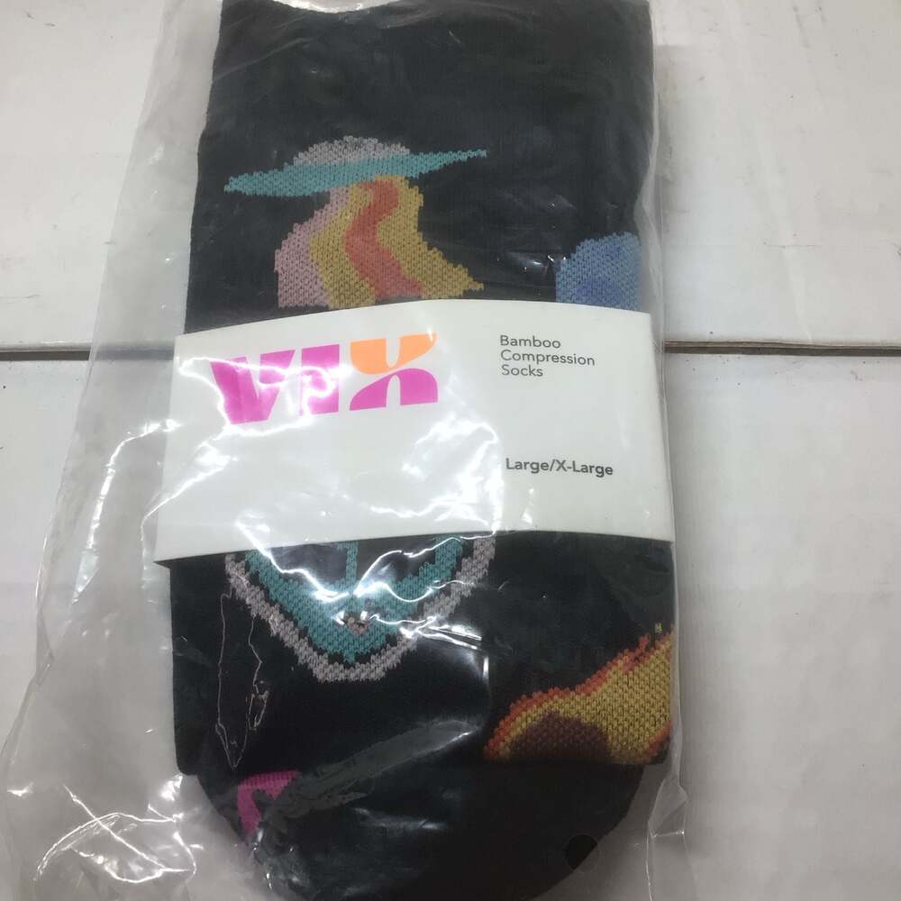 Vix Bamboo Compression Socks - Aliens Are Friends - L/XL